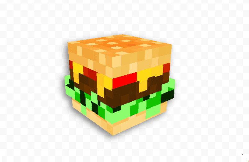 Cabeza de hamburguesa de Minecraft